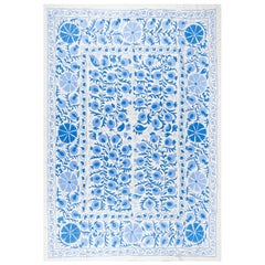 Silk Hand Embroidery Suzani Textile Bed Cover, New Uzbek Wall Hanging Silk Hand Embroidery Suzani Textile Bed Cover, New Uzbek Wall Hanging