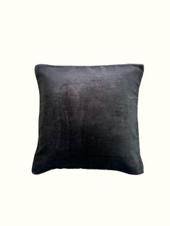 Silk Handwoven Velvet Set Cushions with Ottoman Carnation Motif