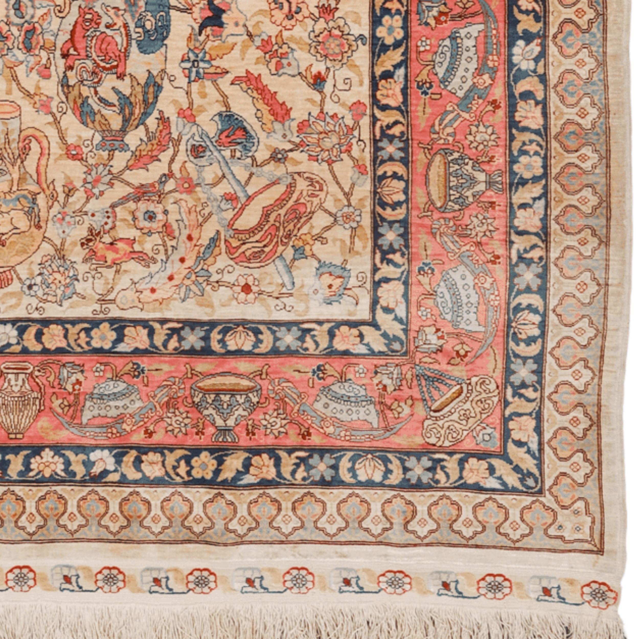 Tapis de prière en soie Hereke Bon état - En vente à Sultanahmet, 34