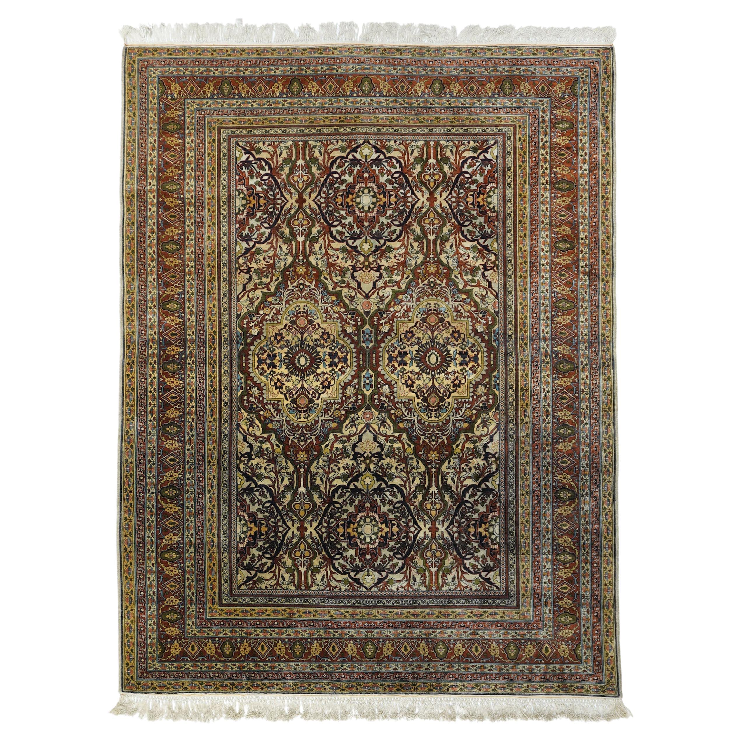 Silk Hereke Rug 4'5'' x 6'0"