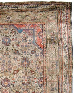 Silk Heriz Rug, Mid-19th Century