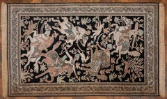 Silk hunting rug 161 X 94 cm