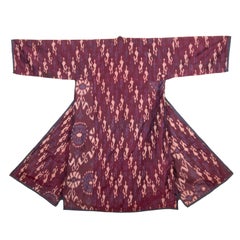 Silk Ikat Chapan from Uzbekistan, Tajikstan Late 19th C
