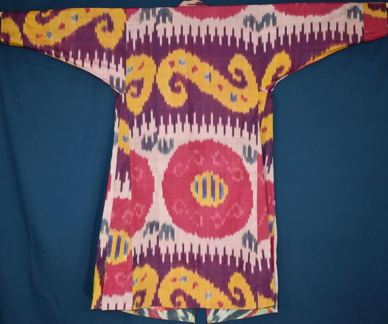 Silk Ikat Chapan, Robe For Sale at 1stDibs