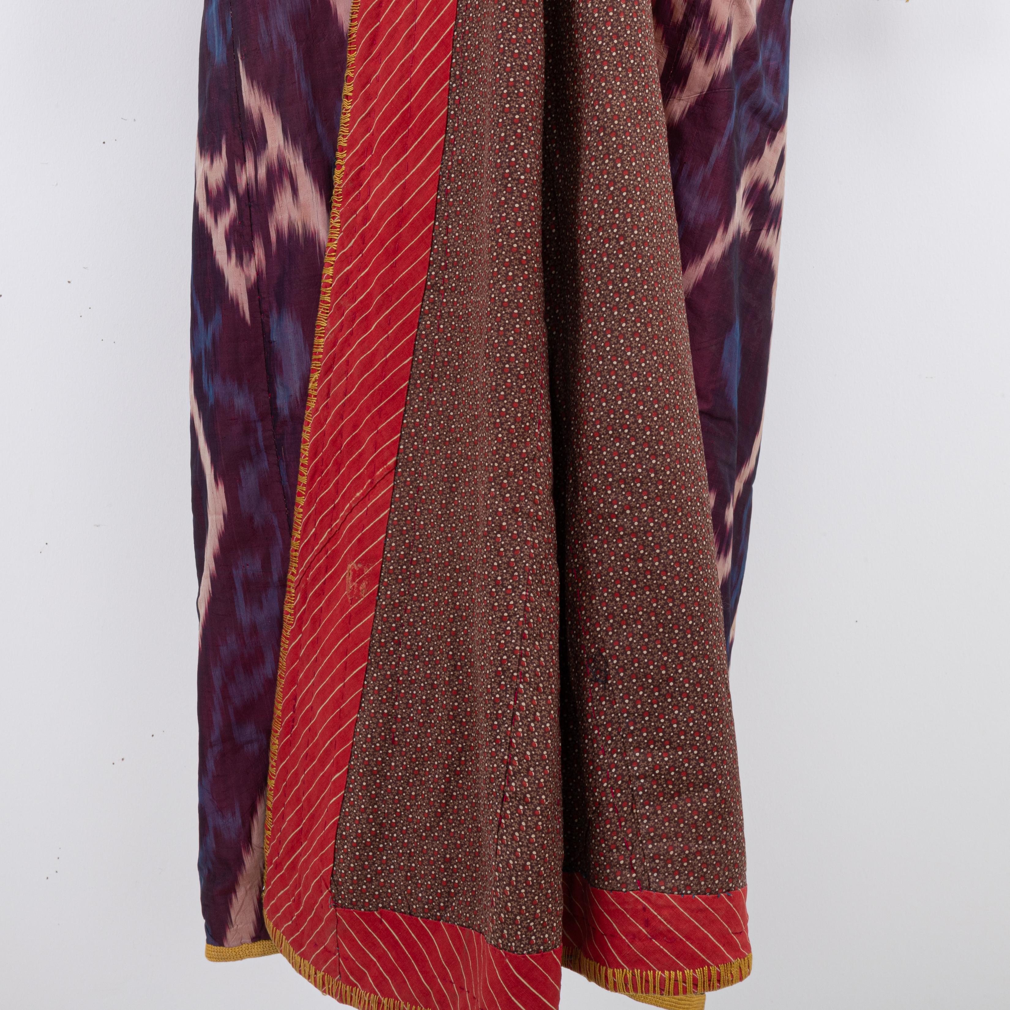 Silk Ikat Chapan, Tajikstan, Late 19th Century. For Sale 5