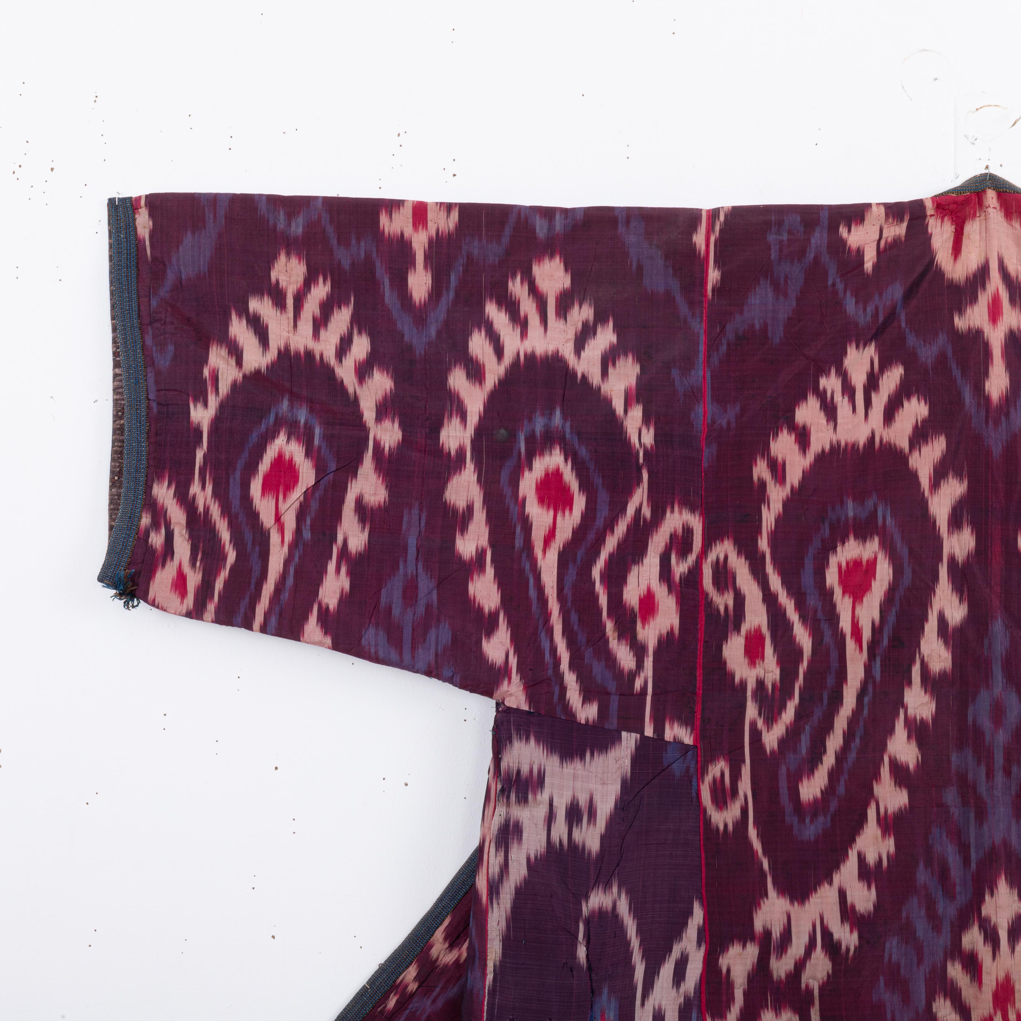 Tagiko Chapan di seta Ikat, Tajikstan, fine del XIX secolo. in vendita