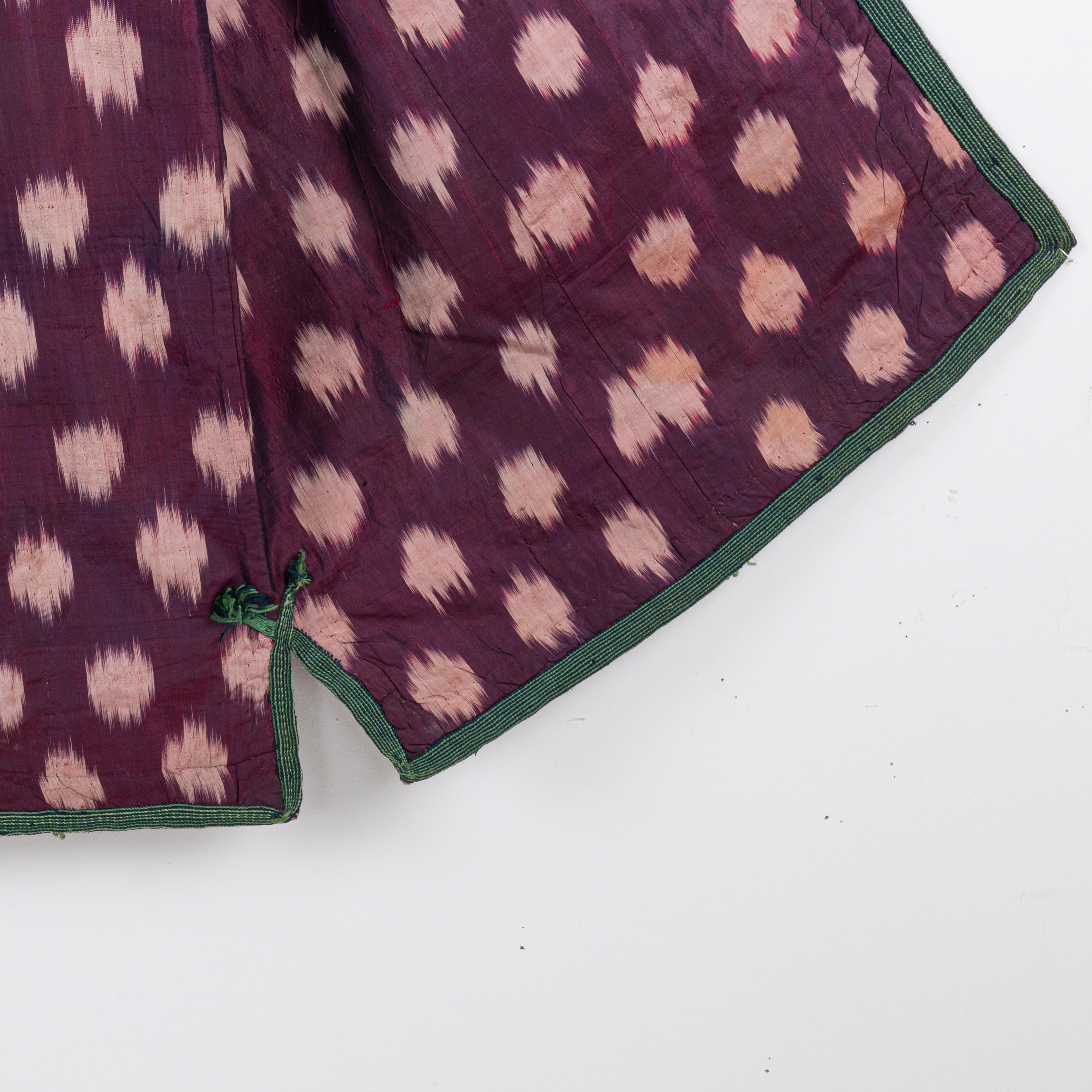 Silk Ikat Chapan, Tajikstan, Late 19th Century. For Sale 1