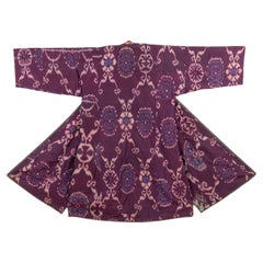 Antique Silk Ikat Chapan, Tajikstan, Late 19th Century.