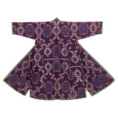 Antique Silk Ikat Chapan, Tajikstan, Late 19th Century.