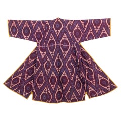 Antique Silk Ikat Chapan, Tajikstan, Late 19th Century.