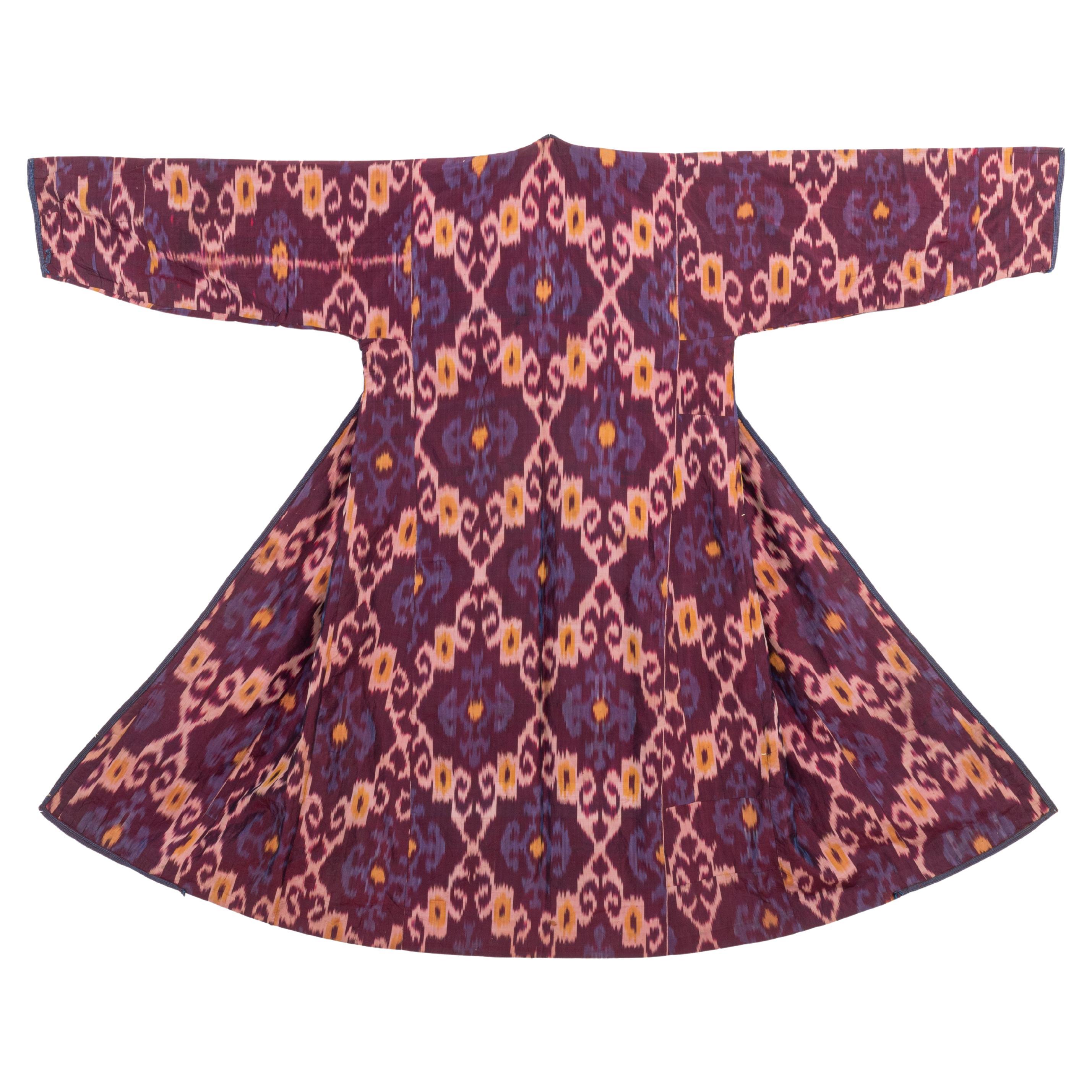 Silk Ikat Chapan, Tajikstan, Late 19th Century.
