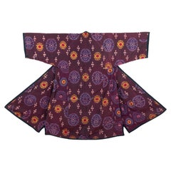 Antique Silk Ikat Chapan, Tajikstan, Late 19th Century.