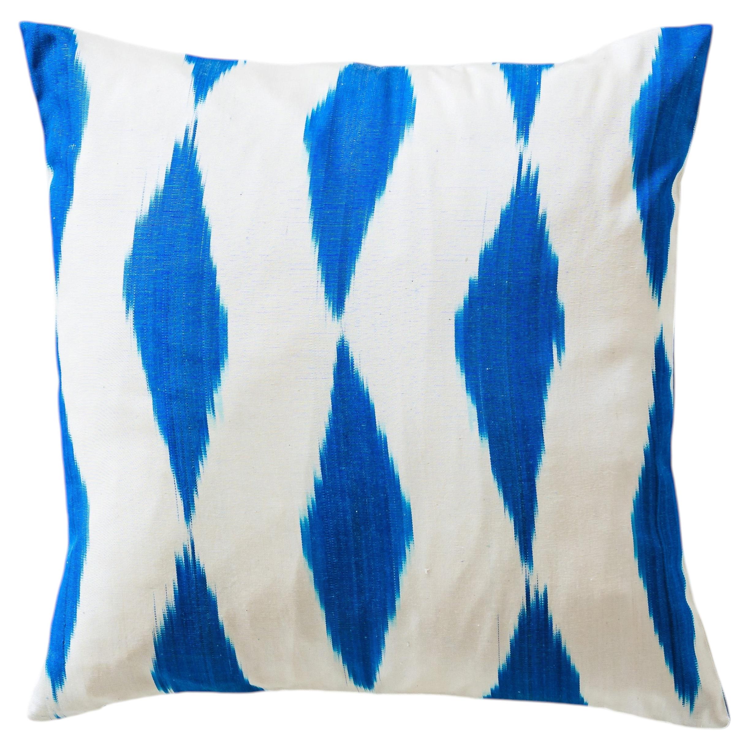 Oreiller en soie Ikat