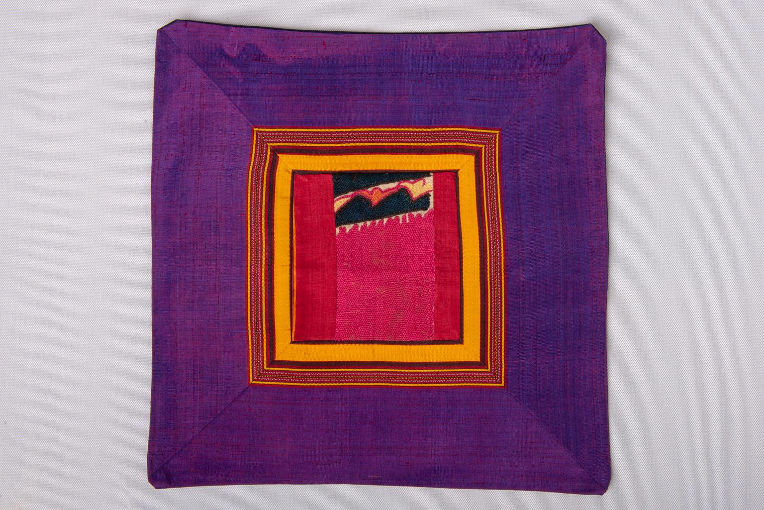 Set of Four Silk Ikat Pillows 3