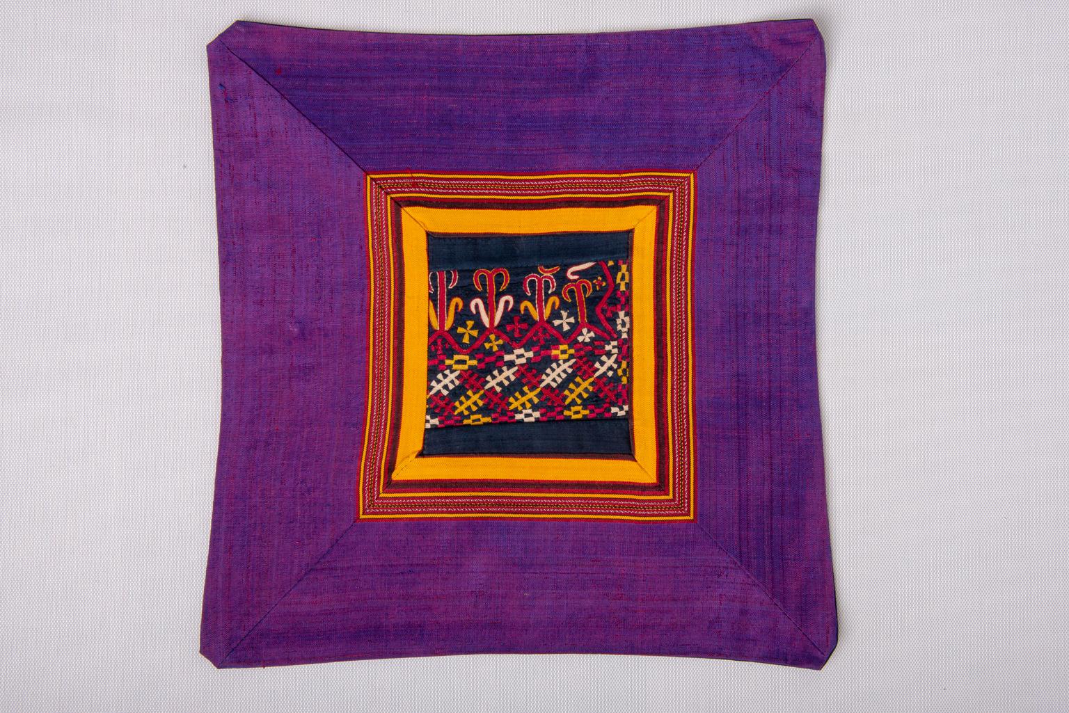 Set of Four Silk Ikat Pillows 5
