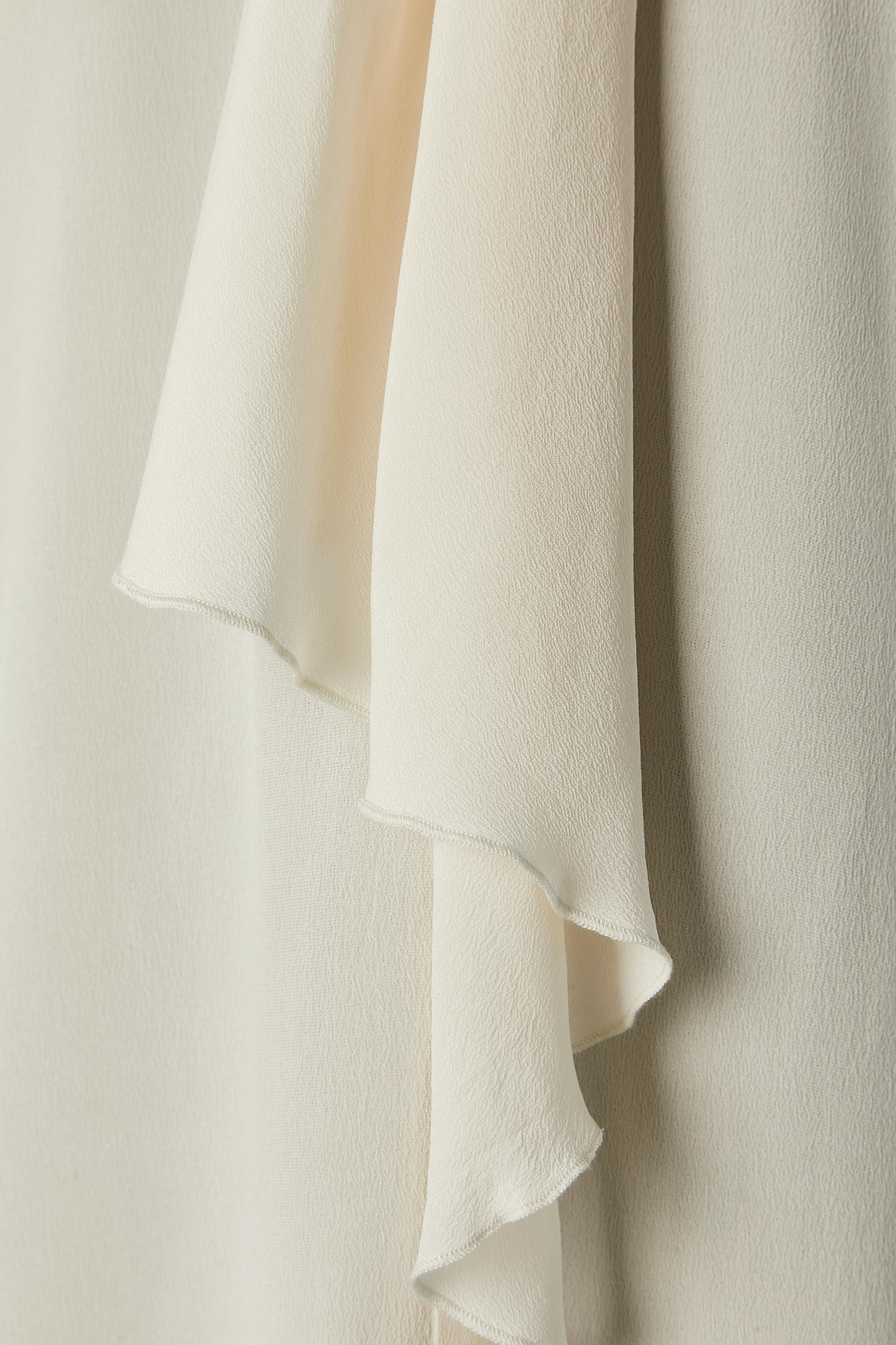 Gray Silk ivory shirt dress Gianfranco Ferré For Sale
