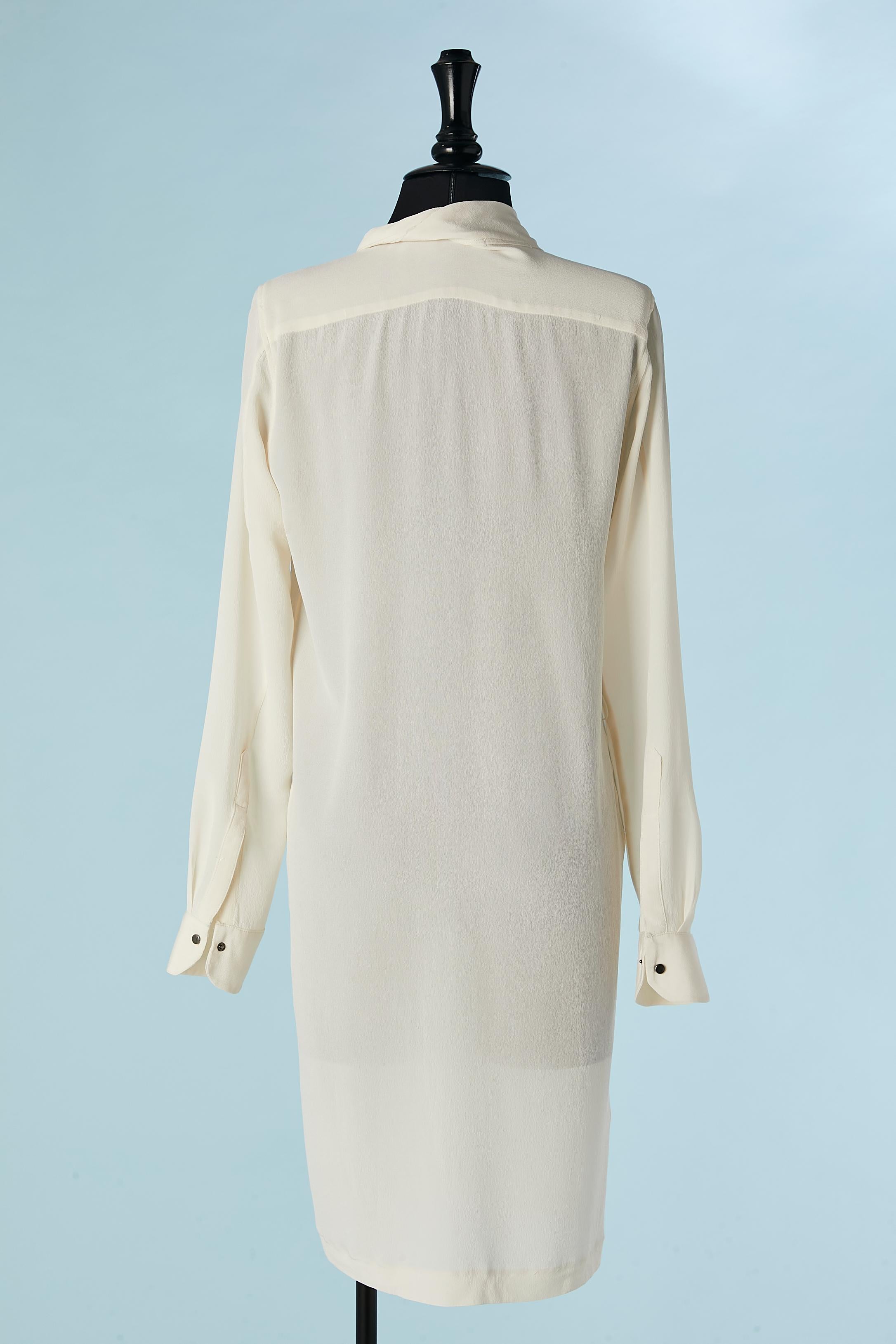 Women's Silk ivory shirt dress Gianfranco Ferré For Sale