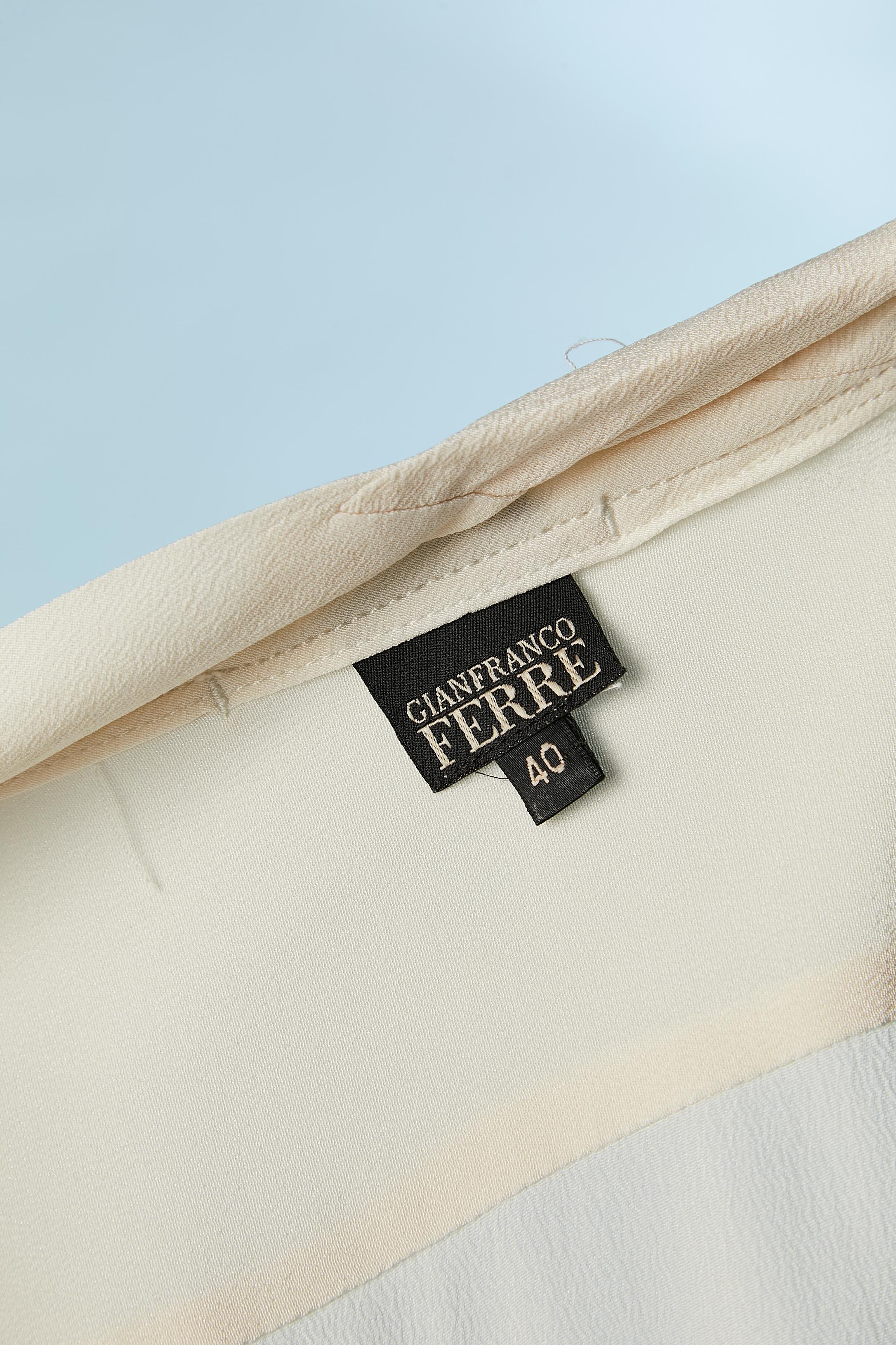 Silk ivory shirt dress Gianfranco Ferré For Sale 1