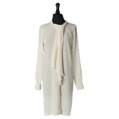 Abito camicia in seta avorio Gianfranco Ferré