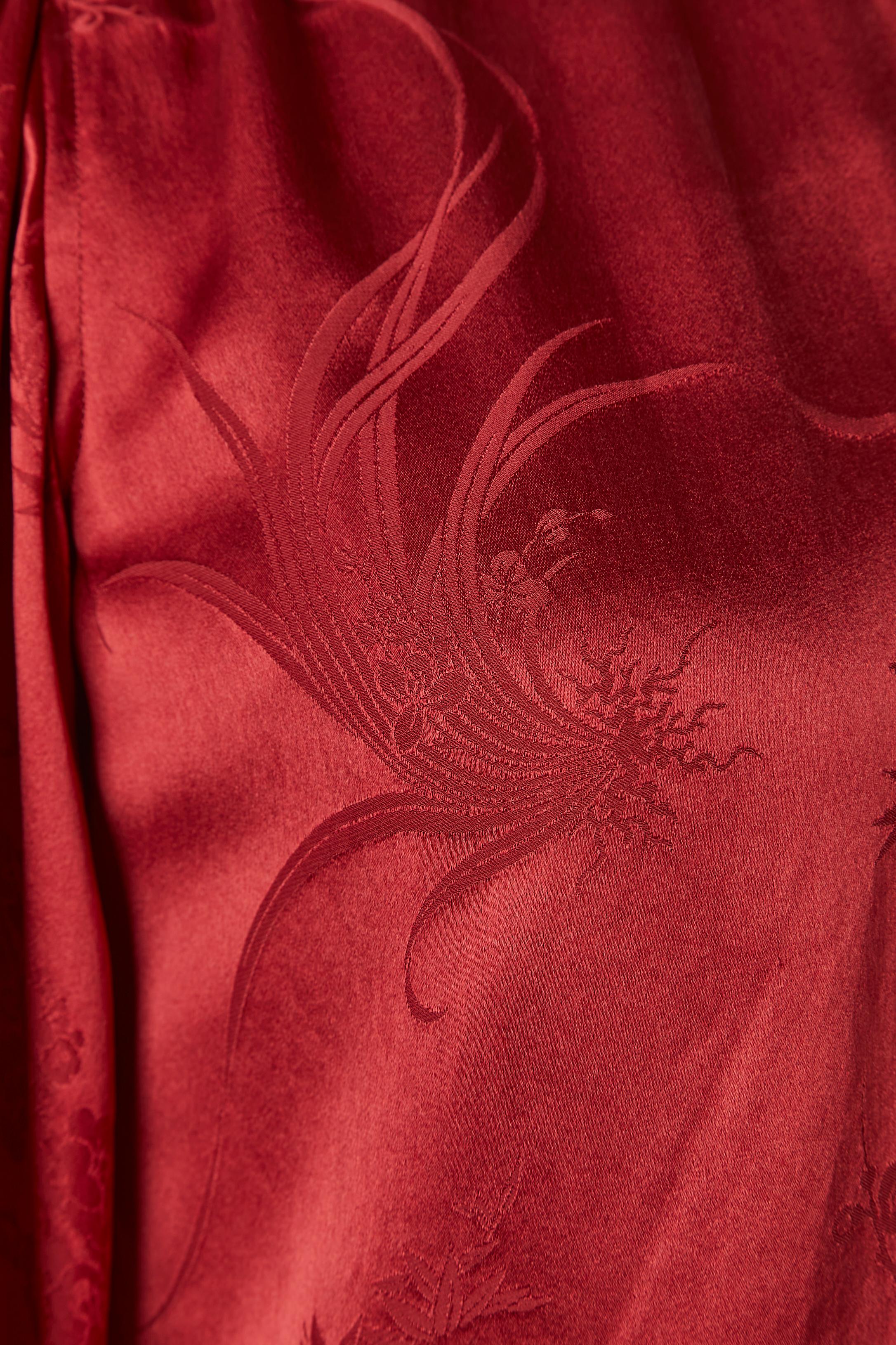 Women's Silk jacquard burgundy shirt Saint Laurent Rive Gauche For Sale