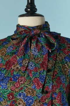 Silk jacquard cocktail dress with flower print Emanuel UNGARO Parallèle