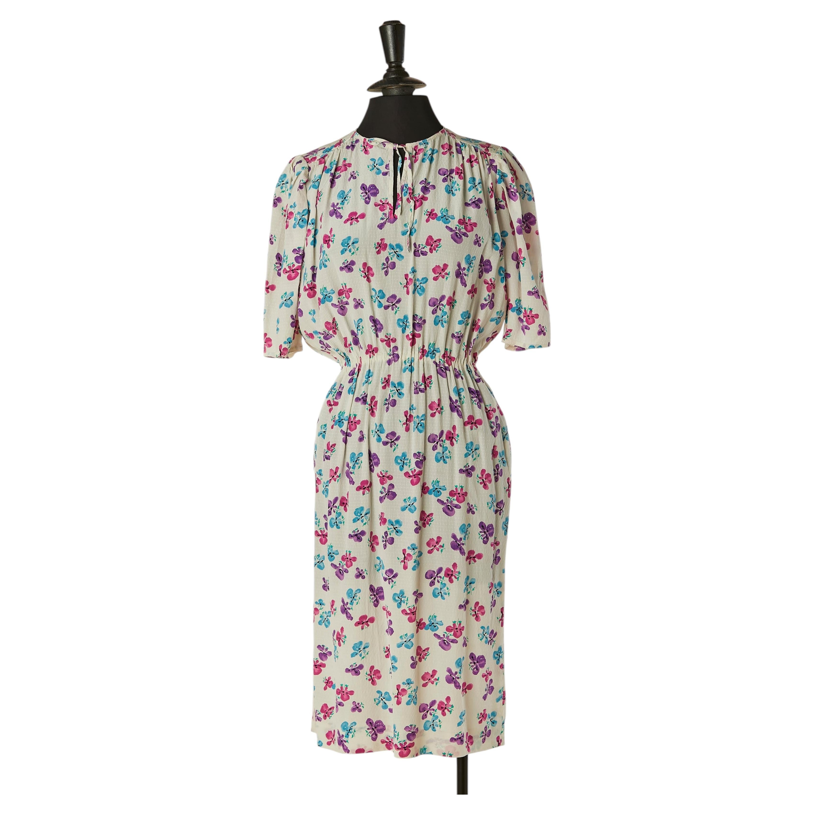 Silk jacquard dress with flower print UNGARO PARALLELE