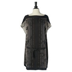 Giacca in seta jacquard stampata con cintura e bottoni laterali Hermès