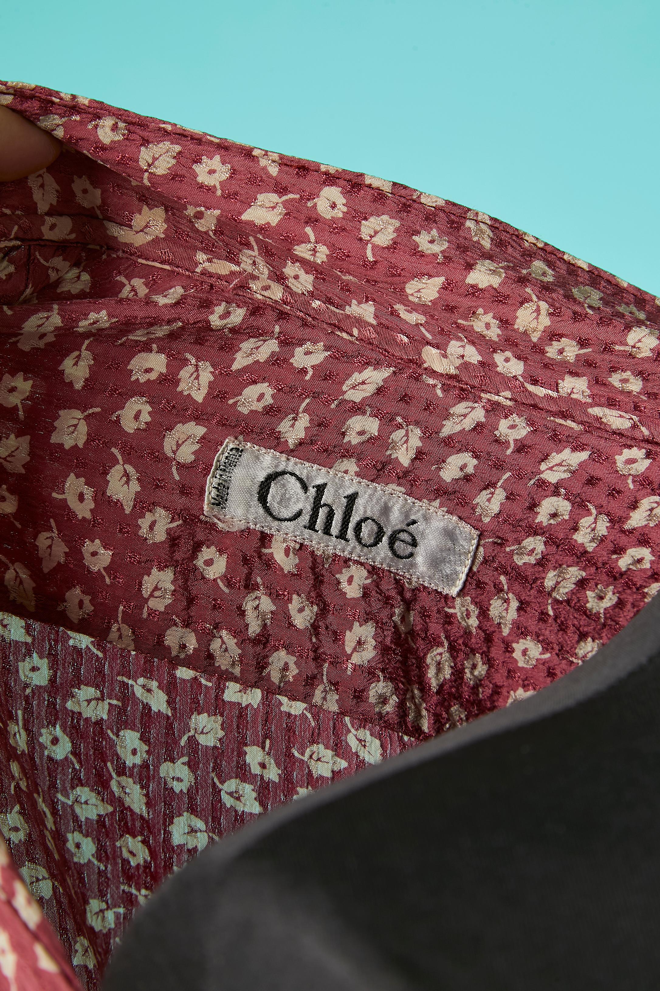 Silk jacquard shirt with tiny flowers print Chloé  For Sale 1