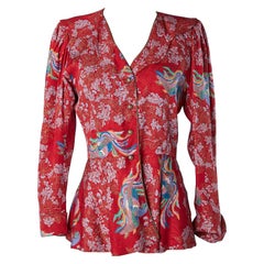 Silk jacquard with chinese inspiration print Emanuel Ungaro Parallèle