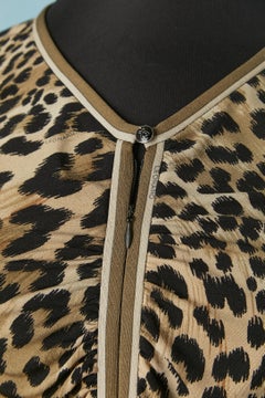 Seidenjersey-Cocktailkleid mit Leopardenmuster Léonard CIRCA 2000
