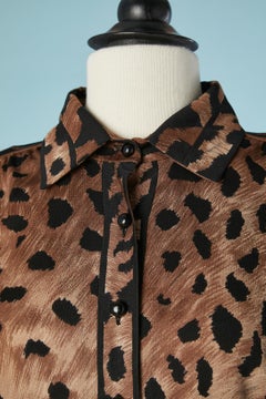 Abito da cocktail in jersey di seta con stampa leopardo Leonard Fashion