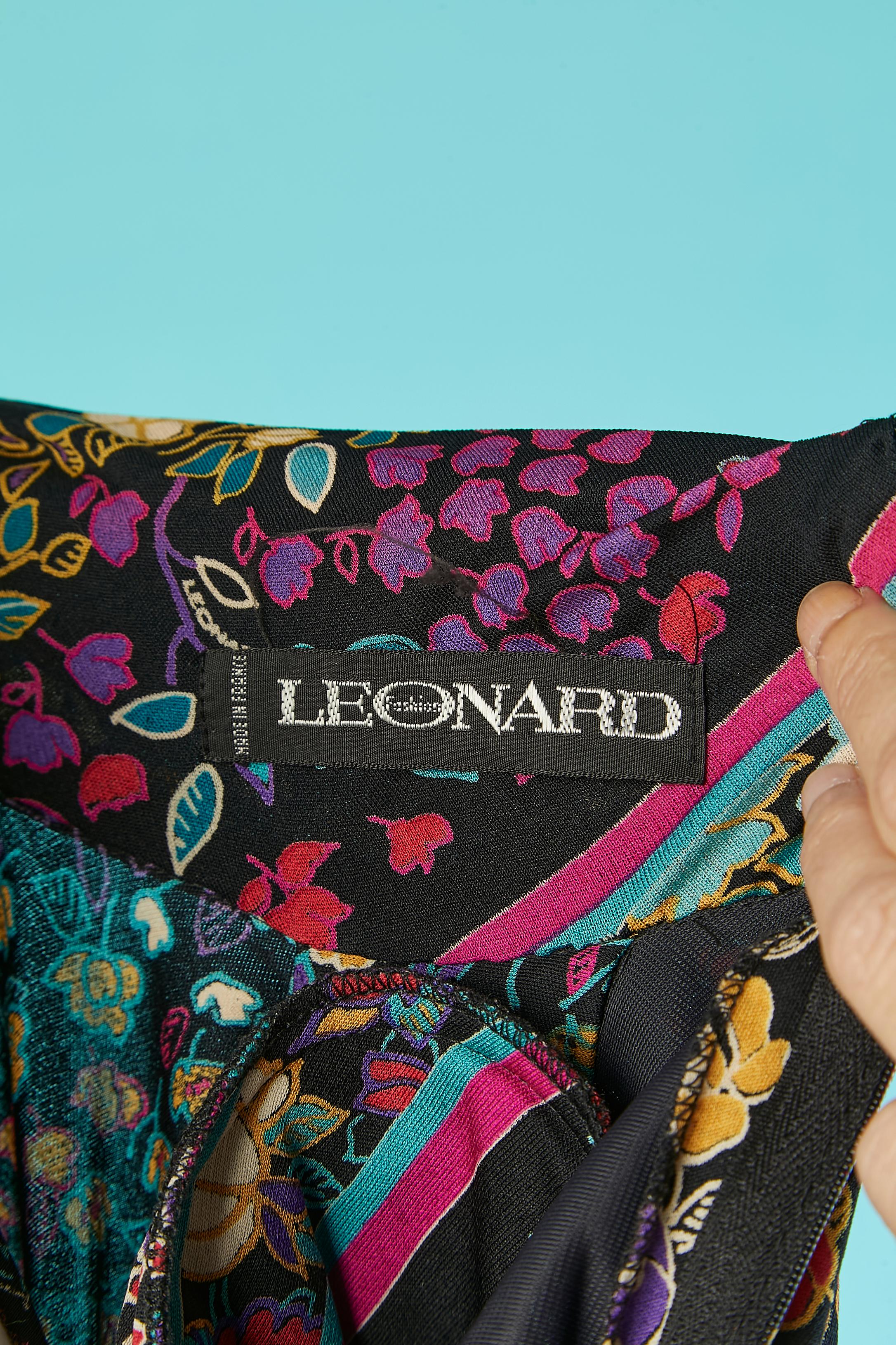 Robe en jersey de soie à imprimé floral LÉONARD en vente 2