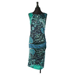 Silk jersey printed and draped sleeveless dress EMILIO PUCCI