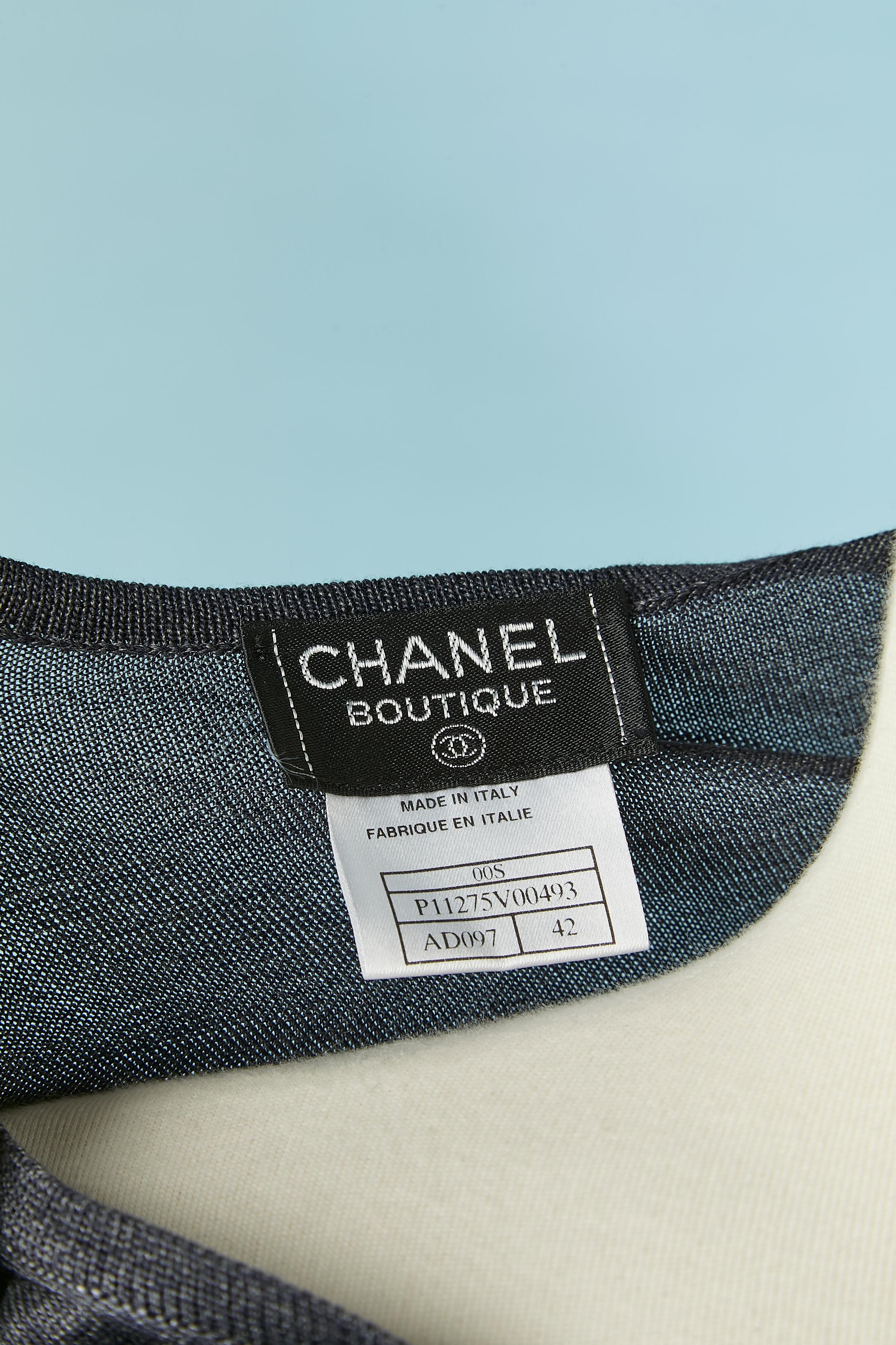 Women's Silk jersey tank-top with see-through camelia pattern CHANEL BOUTIQUE For Sale