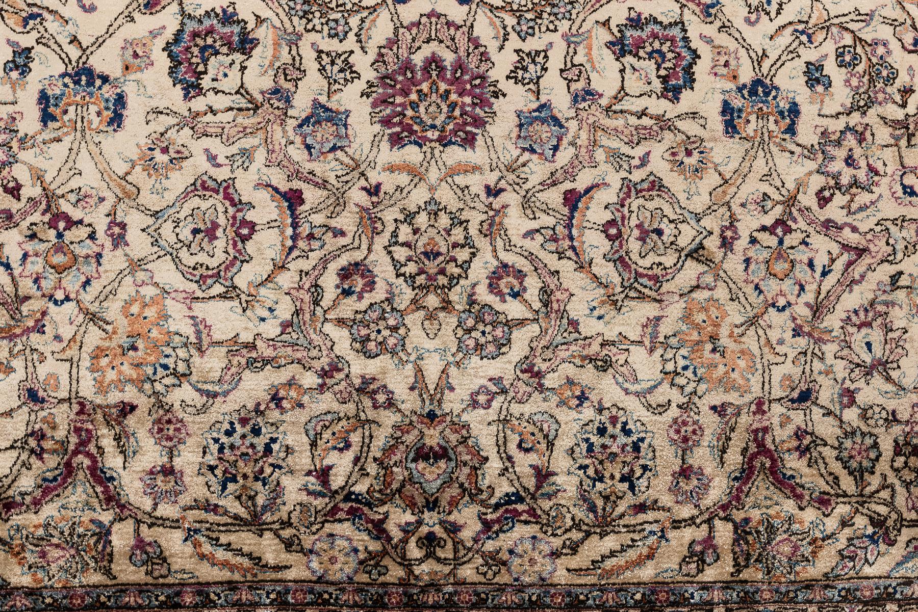 Persian Silk Kashan Carpet For Sale