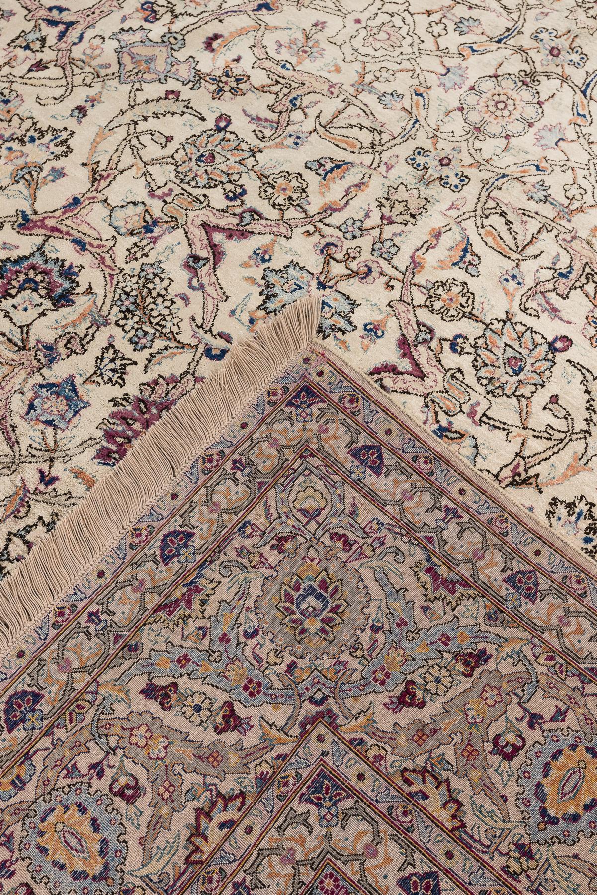 Silk Kashan Carpet In Excellent Condition For Sale In Barueri, SP, BR