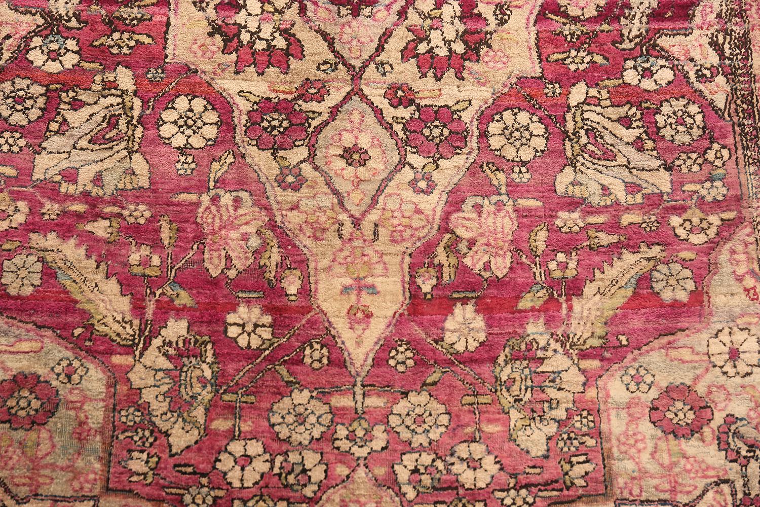 Silk Kashan Mohtashem Antique Persian Rug In Good Condition In New York, NY