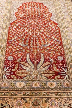 Vintage Silk Kayseri Rug