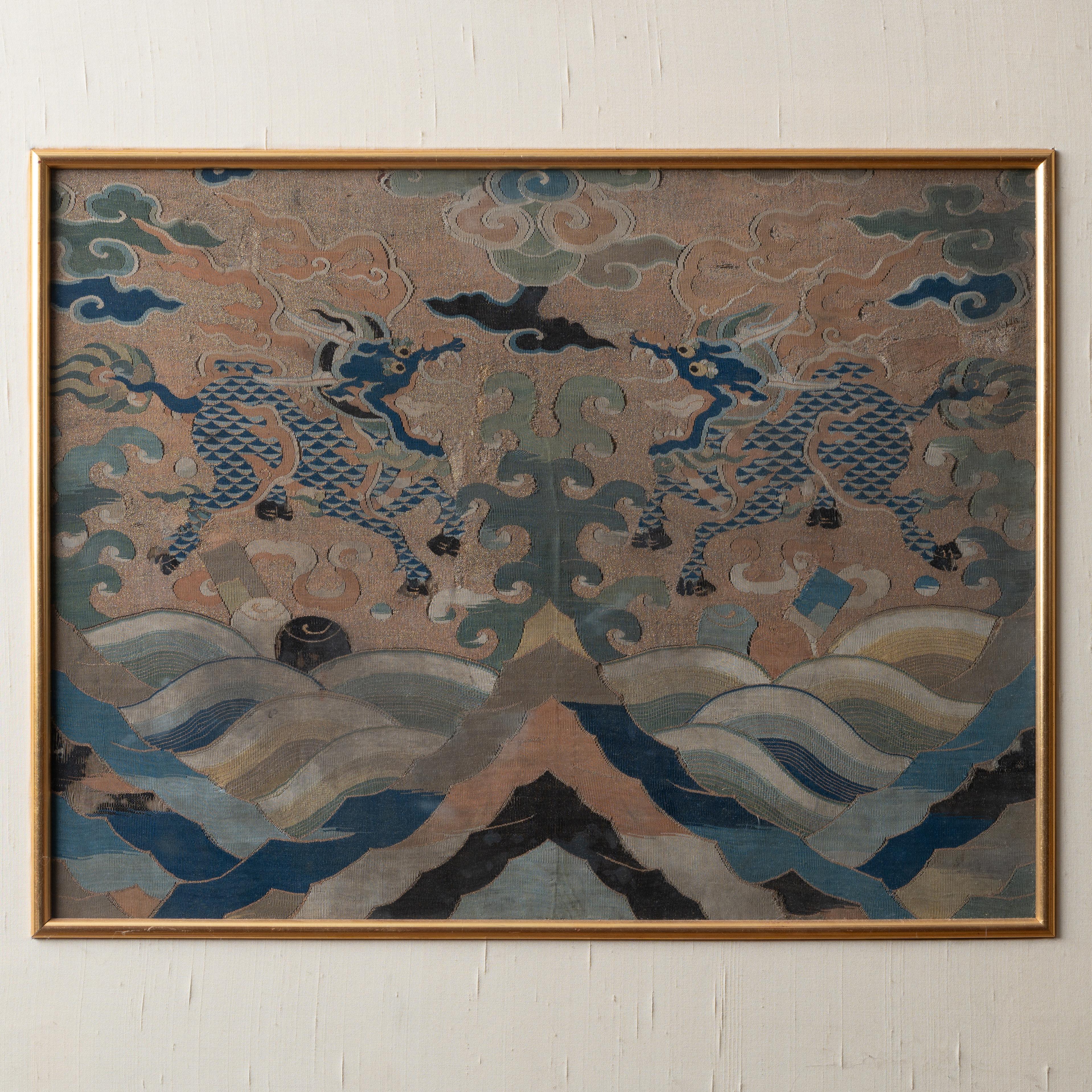 Chinese Silk Kesi Qilin Panel, c.1660 For Sale