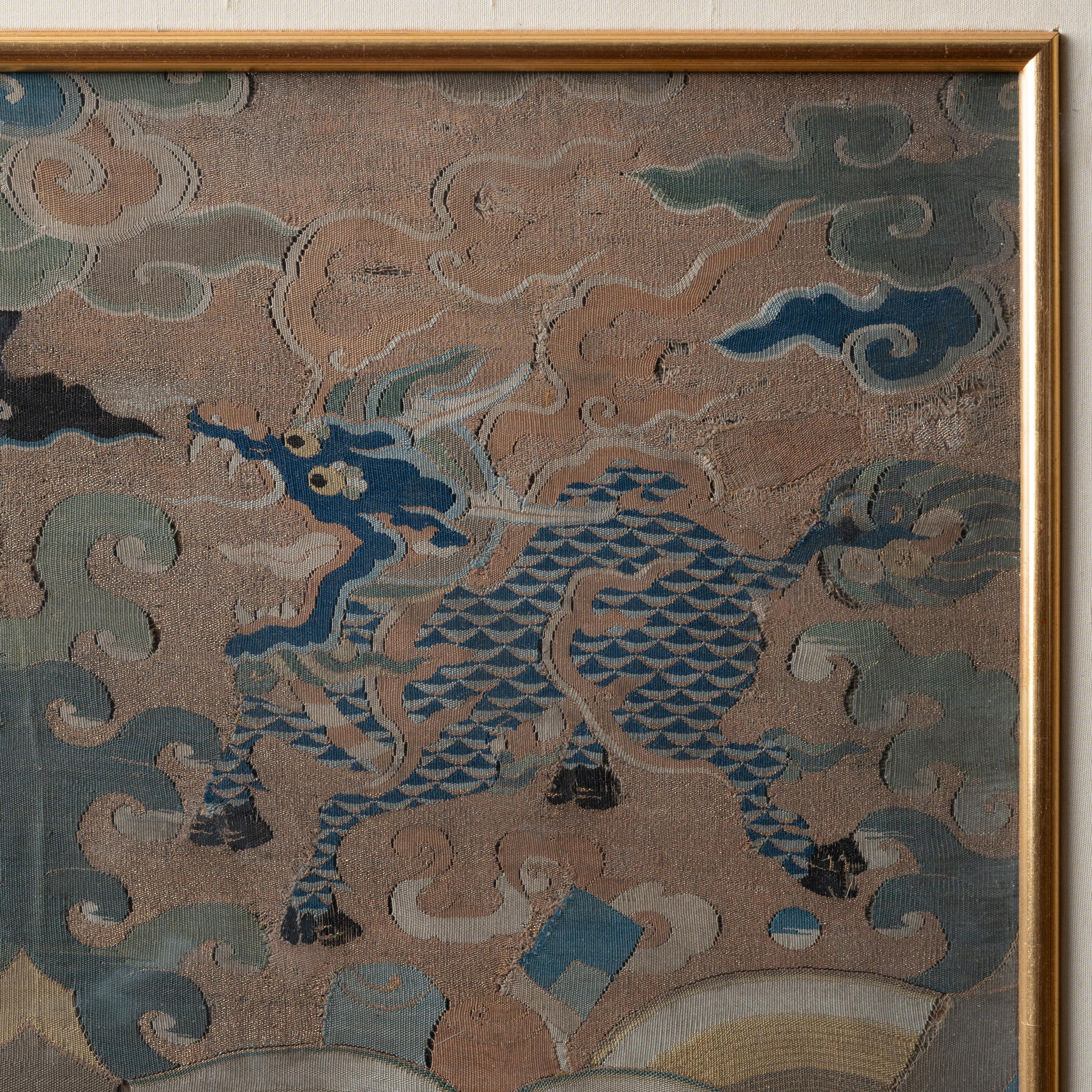 18th Century and Earlier Silk Kesi Qilin Panel, c.1660 For Sale
