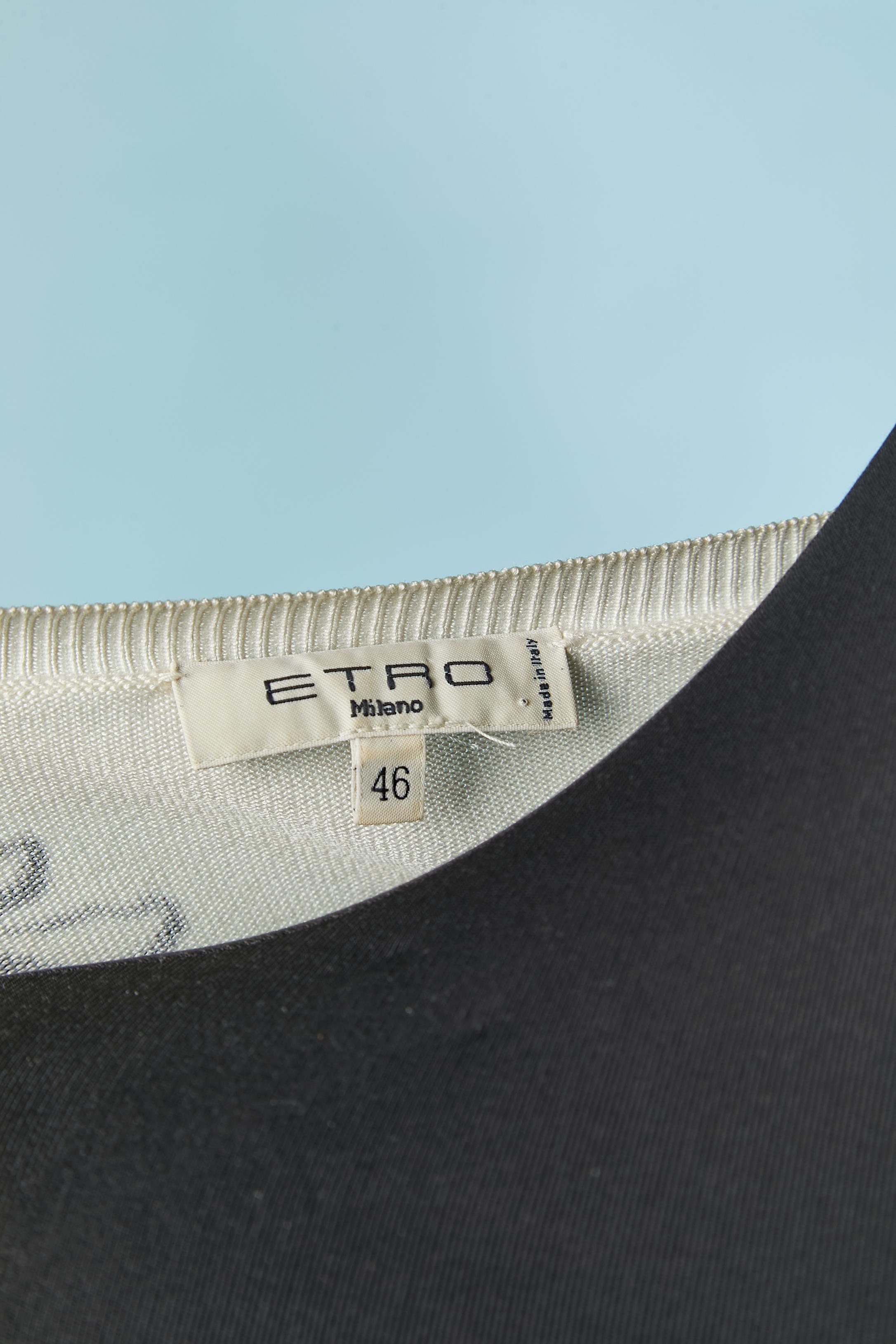 Bedruckter V-Ausschnitt-Pullover aus Seidenstrick ETRO im Angebot 3
