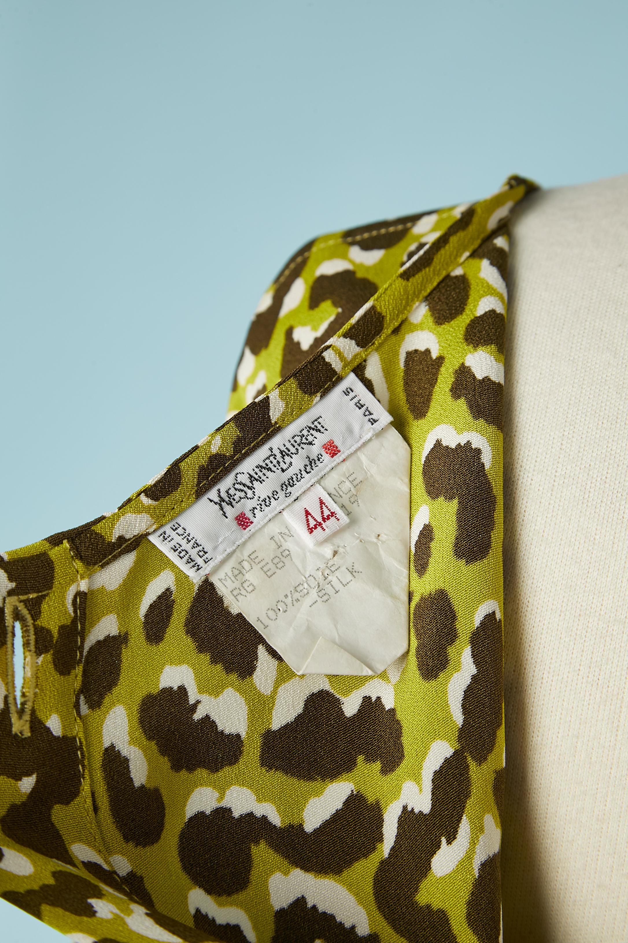 Silk leopard printed blouse Yves Saint Laurent Rive Gauche  For Sale 1