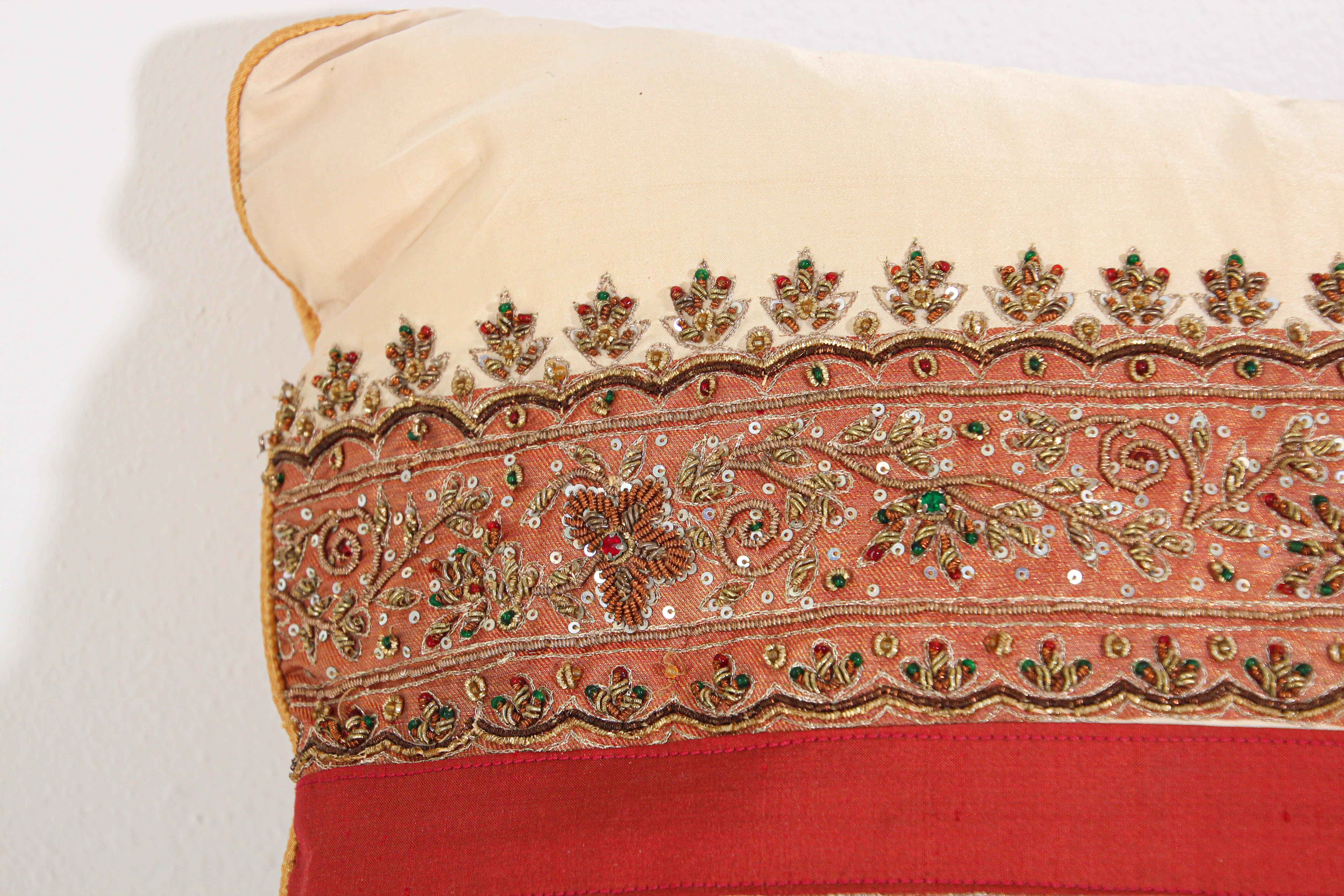 embellished lumbar pillow