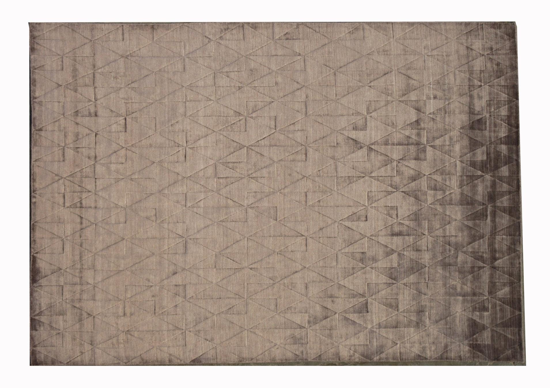 Handmade silk pile on a cotton foundation.

Dimensions: 8' x 11'2
