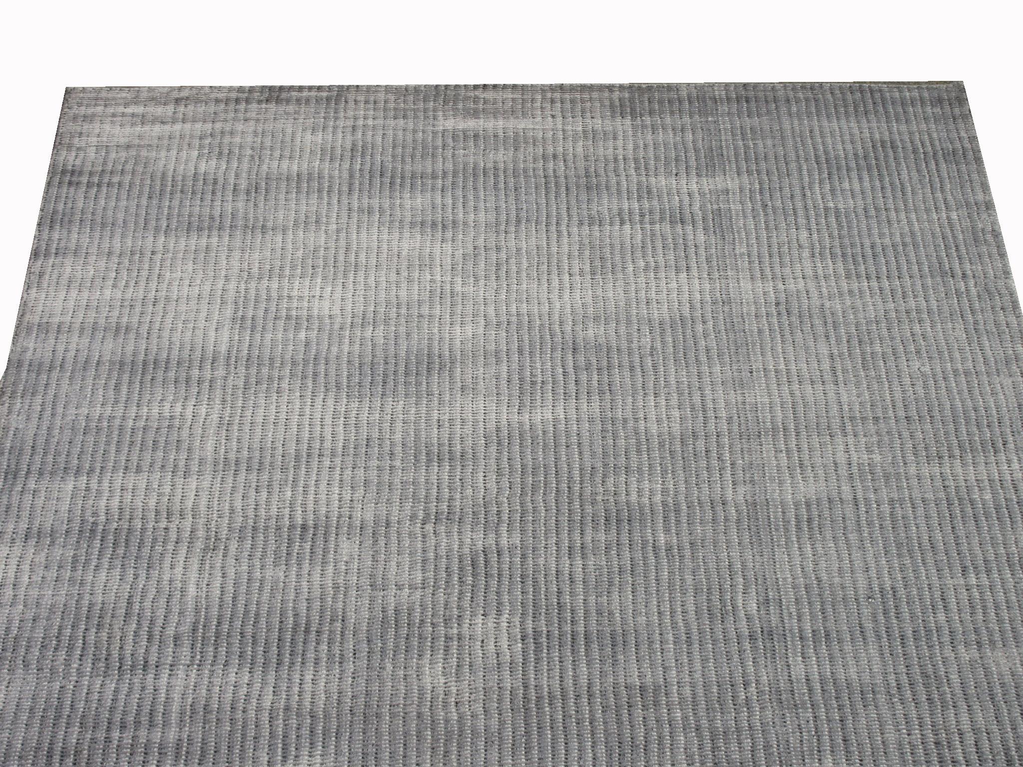 Hand-Crafted Silk Modern Rug For Sale
