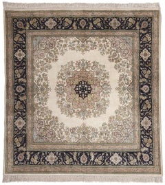 Tapis vintage turc Kayseri soie sur soie Timeless Decadence