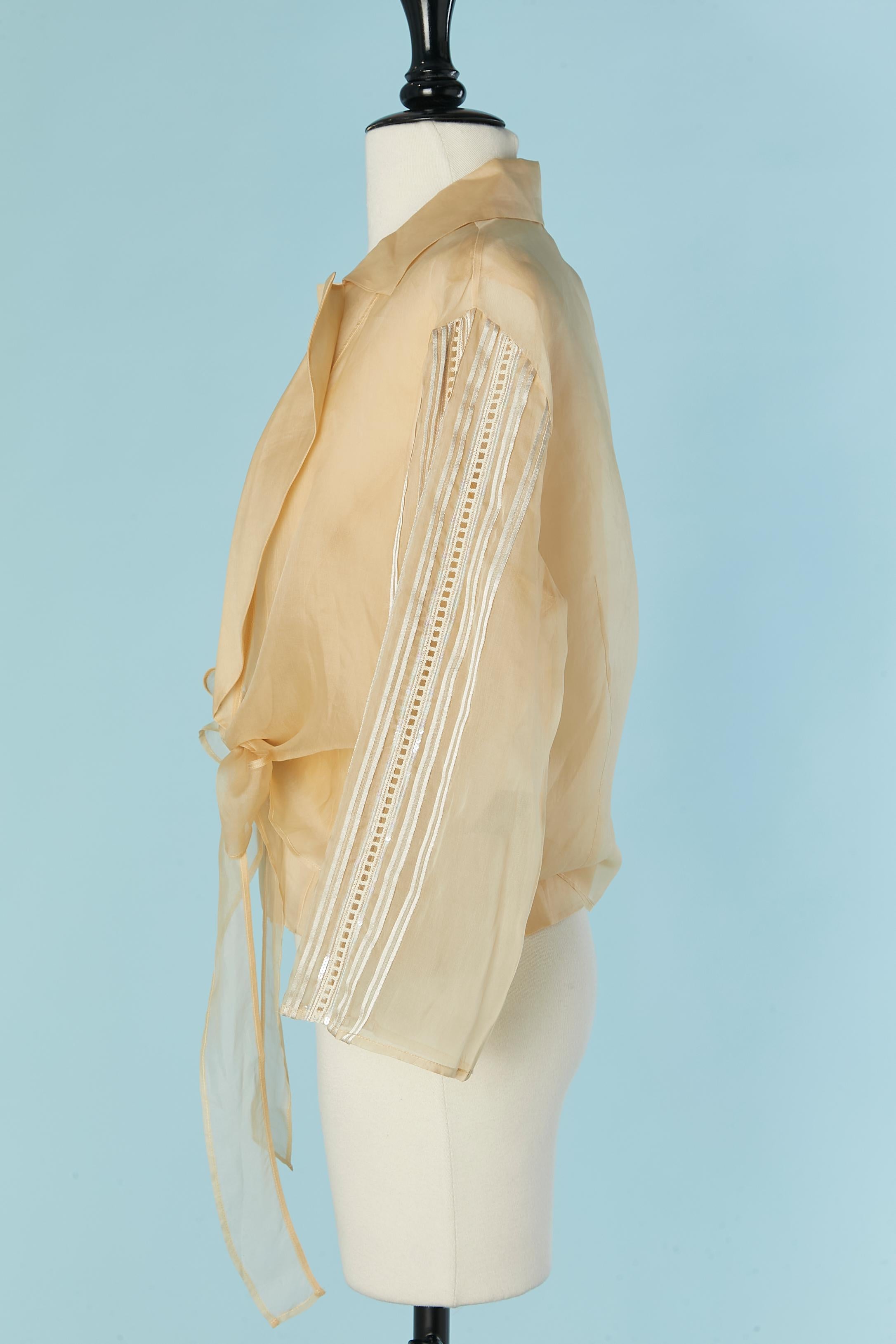 Women's Silk organza shirt and top ensemble GIANFRANCO FERRE STUDIO For Sale