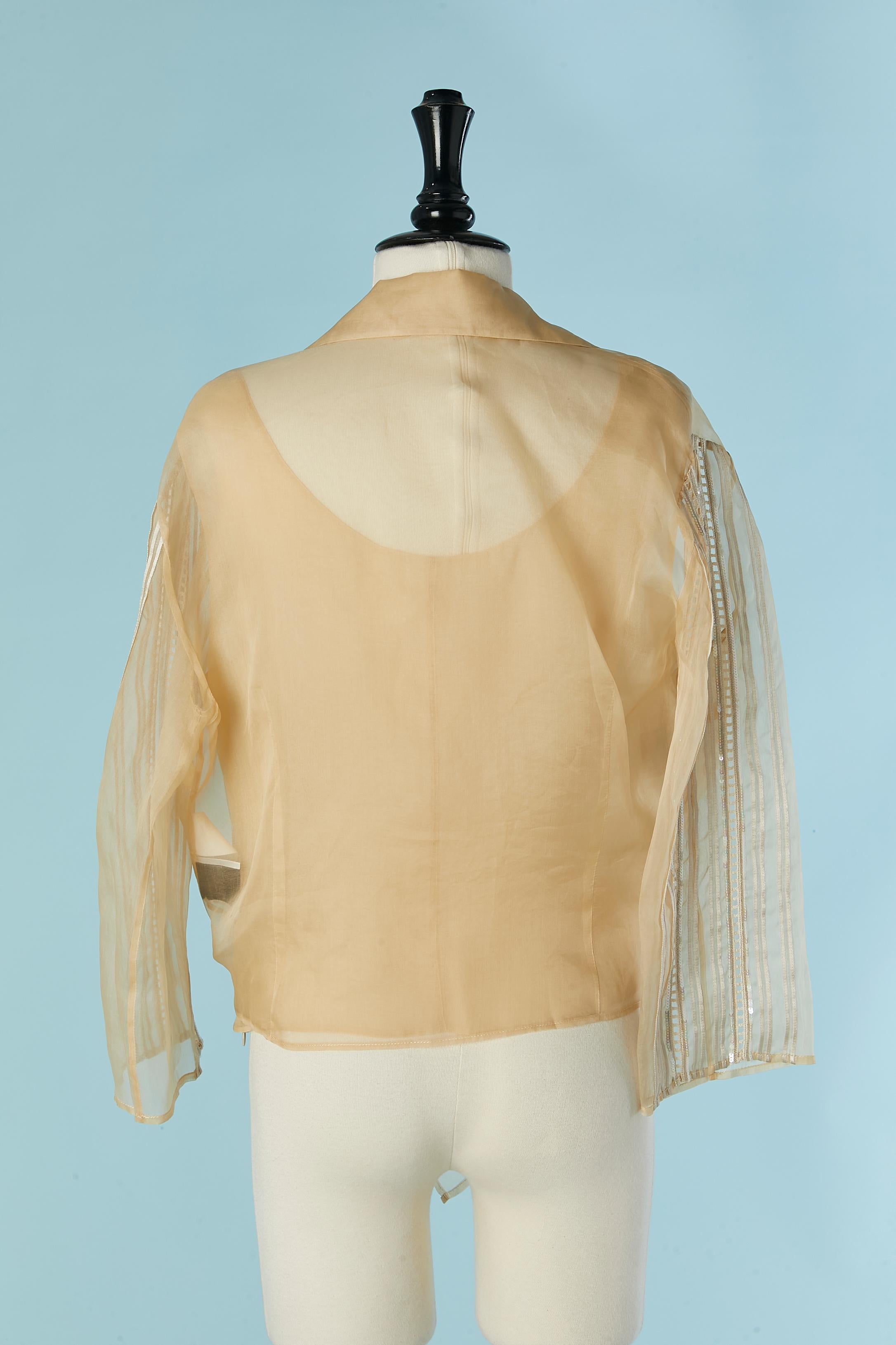 Silk organza shirt and top ensemble GIANFRANCO FERRE STUDIO For Sale 1