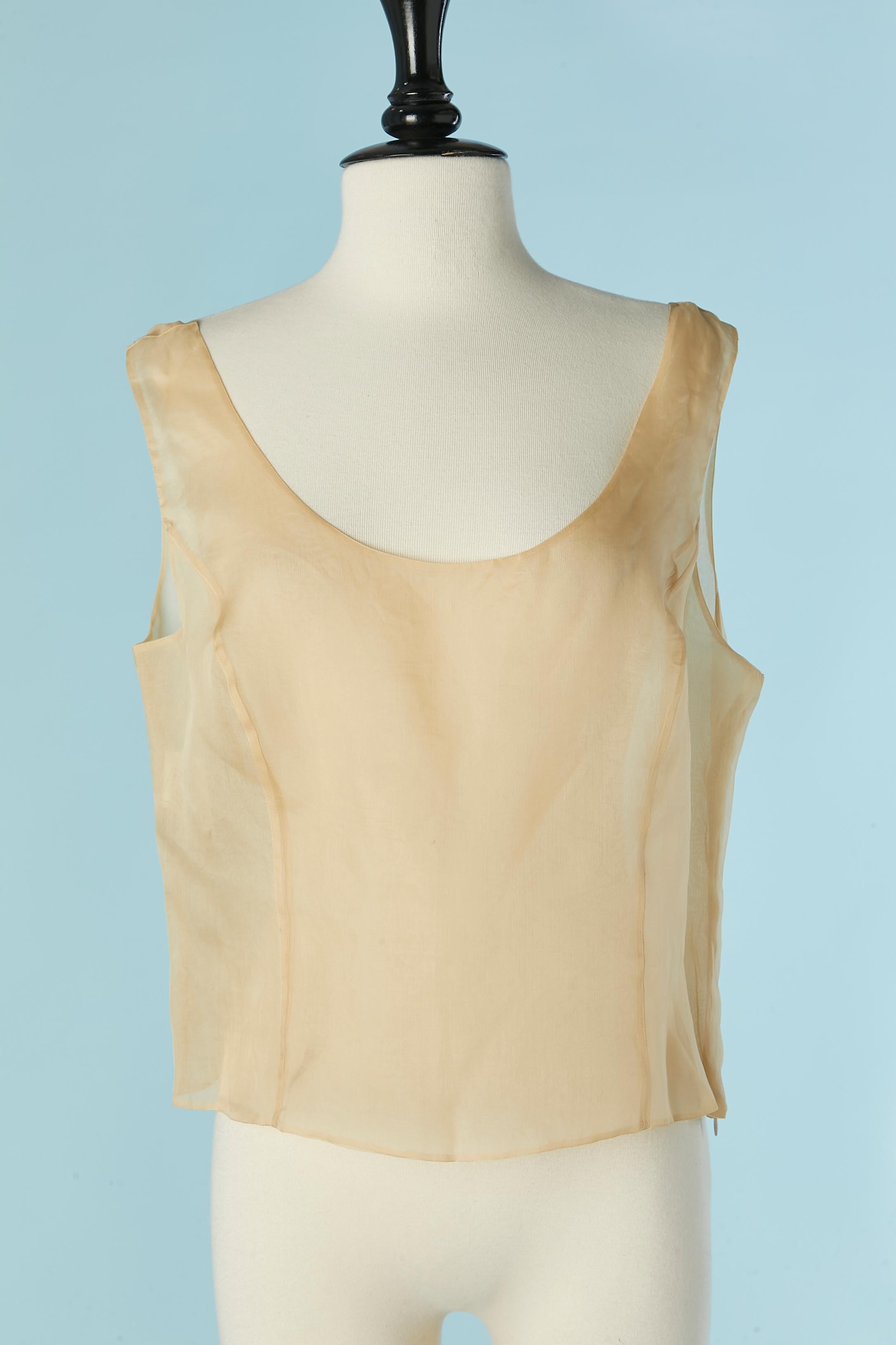 Silk organza shirt and top ensemble GIANFRANCO FERRE STUDIO For Sale 3