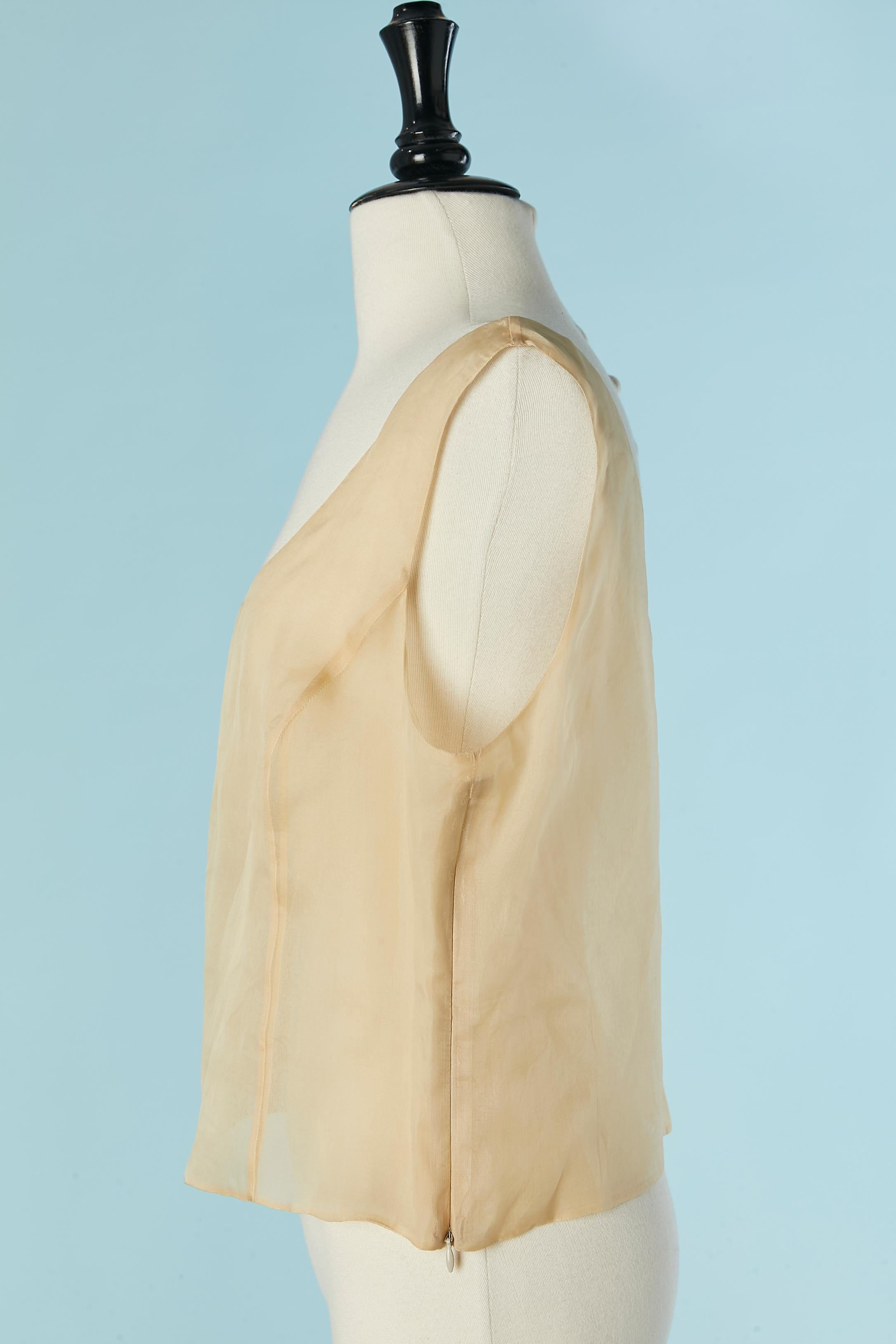 Silk organza shirt and top ensemble GIANFRANCO FERRE STUDIO For Sale 4
